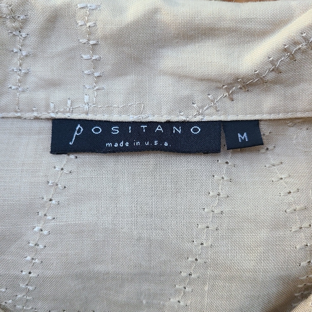 Positano Embroidered Linen Blouse - Picture 9 of 9